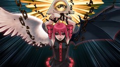 Eyes wings red eyes anime girls utau kasane teto redheads