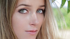 Eyes woman blondes models teen