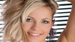 Eyes woman blondes smiling blue eyes