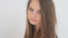 Eyes woman brunettes portraits