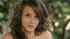 Eyes woman Celebrity faces blue eyes brunettes models malena 