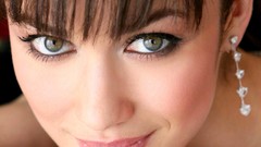 Eyes woman Celebrity faces brunettes olga kurylenko