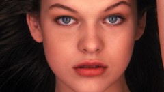 Eyes woman Celebrity Milla Jovovich faces Actress blue eyes 
