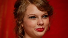 Eyes woman Celebrity red background faces lipstick taylor swift 