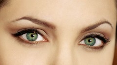 Eyes woman close-up Celebrity Angelina Jolie Actress green eyes