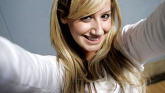 Eyes woman close-up Celebrity ashley tisdale blondes smiling 