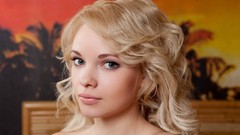 Eyes woman close-up faces blondes blue eyes Feeona A