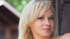 Eyes woman close-up faces blondes blue eyes Feeona A