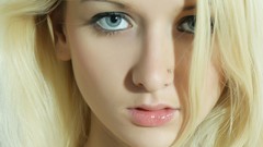 Eyes woman close-up faces blondes blue eyes piercings nika