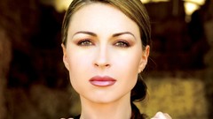 Eyes woman close-up faces blondes Liliana Mancini