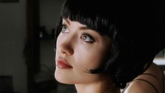 Eyes woman close-up faces blue eyes brunettes Lia