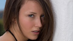 Eyes woman close-up faces blue eyes brunettes malena morgan