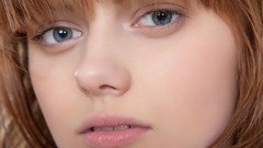 Eyes woman close-up faces blue eyes redheads Amy A