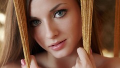Eyes woman close-up faces blue eyes redheads Giulia