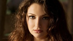 Eyes woman close-up faces brown eyes brunettes Amiee Rickards