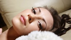 Eyes woman close-up faces brown eyes brunettes anna sbitnaya 