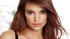 Eyes woman close-up faces brown eyes brunettes Emily Ratajkowski