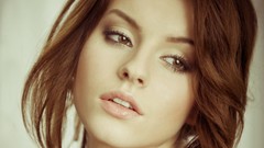 Eyes woman close-up faces brown eyes brunettes Klaudia Losin