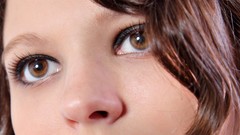 Eyes woman close-up faces brown eyes brunettes Niki A