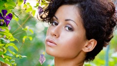 Eyes woman close-up faces brown eyes brunettes Pammie Lee