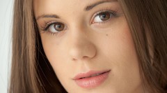 Eyes woman close-up faces brown eyes Little Caprice