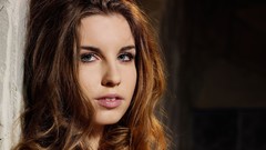 Eyes woman close-up faces brunettes Emma F