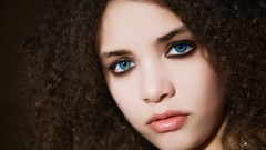 Eyes woman close-up faces brunettes Rima B