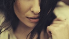 Eyes woman close-up faces green eyes brunettes models