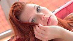 Eyes woman close-up faces green eyes redheads Lynette