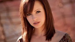 Eyes woman close-up faces redheads Hayden Winters