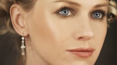Eyes woman close-up Naomi Watts faces earrings blondes blue eyes