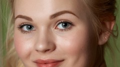 Eyes woman earrings legs blondes Talia