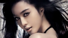 Eyes woman faces asians black hair