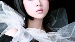 Eyes woman faces asians brunettes models