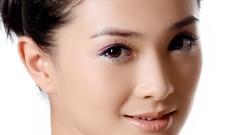 Eyes woman faces asians brunettes models