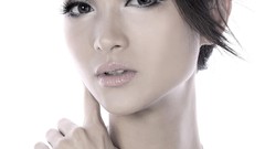 Eyes woman faces asians brunettes models