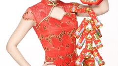 Eyes woman faces asians brunettes models chinese dress qipao