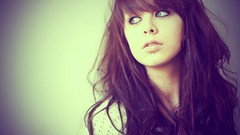 Eyes woman faces bangs models