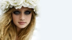 Eyes woman faces blondes eye shadow freckles models