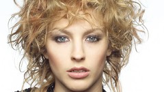 Eyes woman faces blondes models curly hair