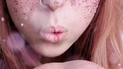 Eyes woman faces blondes smiling blue eyes models