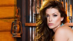 Eyes woman faces blue eyes brunettes Heather Vandeven