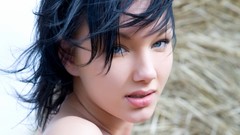 Eyes woman faces blue eyes portraits