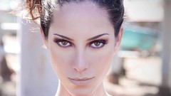 Eyes woman faces brunettes