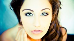 Eyes woman faces brunettes models