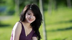 Eyes woman faces Chinese action asians models black hair black 