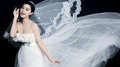 Eyes woman faces Chinese asians models black hair black eyes 