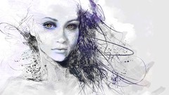 Eyes woman faces drawings artwork portraits