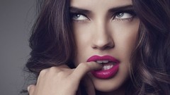 Eyes woman faces lip brunettes adriana lima