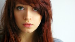 Eyes woman faces long hair redheads